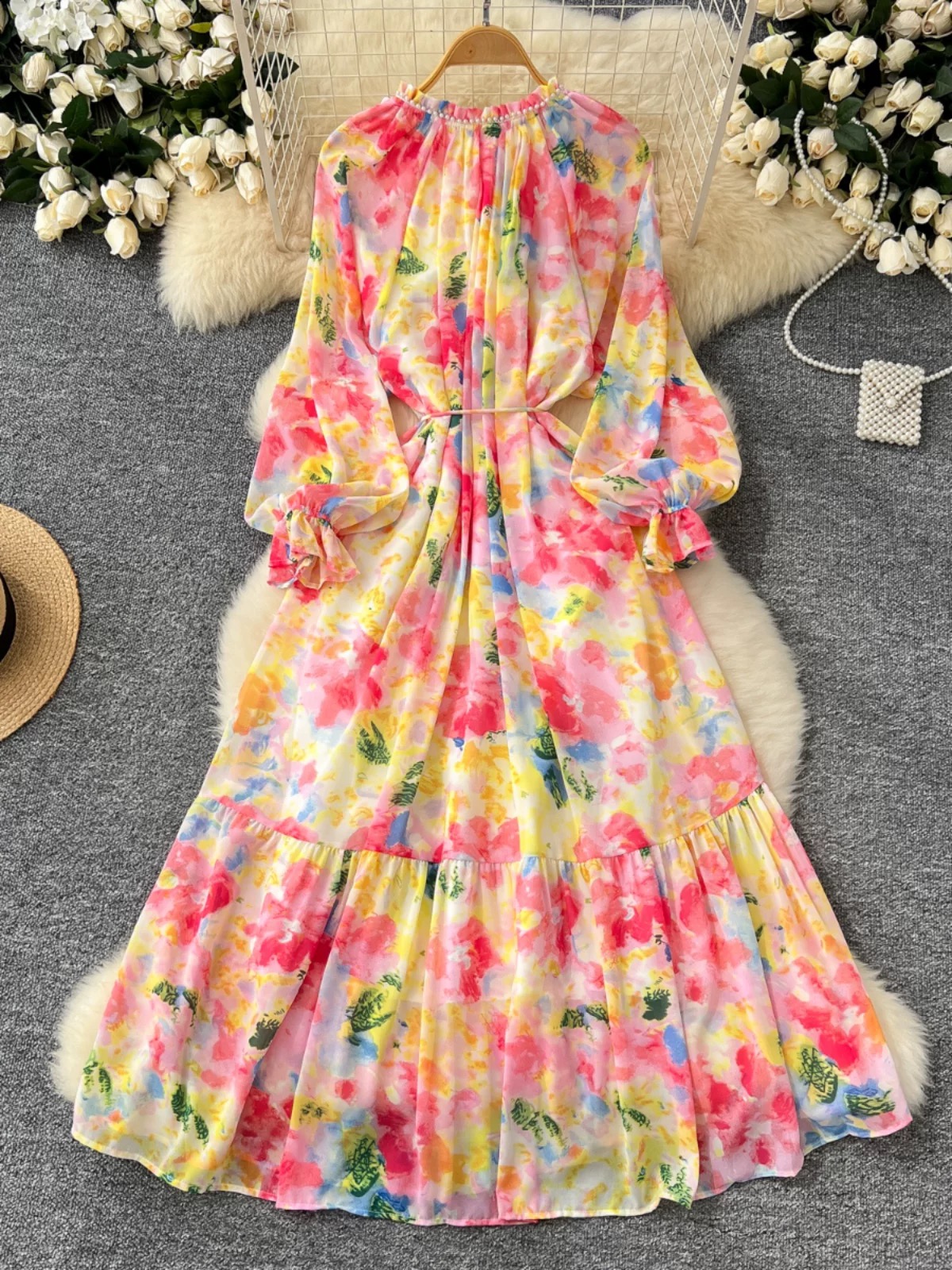 Rock and roll girl floral dress CD850 images